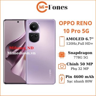 Điện thoại oppo reno 10 pro 5g chính hãng bảo hành toàn quốc pin 4600 mah sạc nhanh 80 w