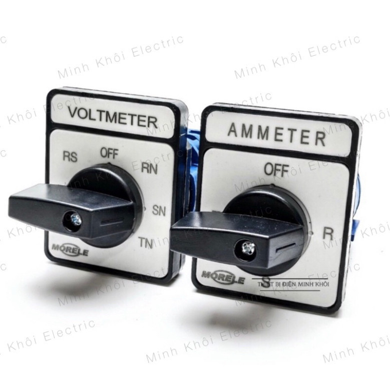 Công tắc Chuyển Mạch Volt và Ampe 7 vị trí Morele, công tắc chuyển mạch ampe 4 vị trí LW28-20A, xoay