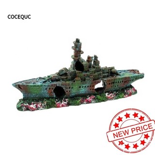 COCEQUC Mô hình tàu chiến M1F8 trang trí bể cá