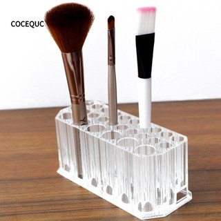 COCEQUC [Hàng mới về] Khay nhựa trong suốt đựng cọ trang điểm lỗ 26 U6R9