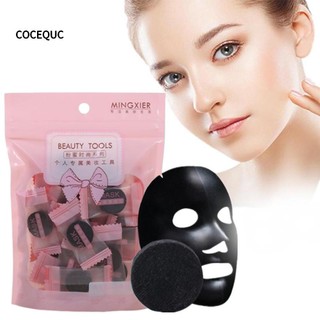 COCEQUC (Hàng Mới Về) Set 30 Mặt Nạ Giấy Nén Than Tre Tự Nhiên Làm Trắng Da
