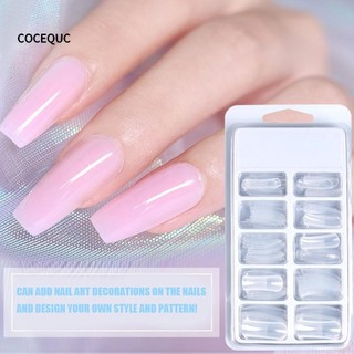 COCEQUC Hộp 100 Móng Tay Giả Trong Suốt