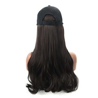 COCEQUC Mũ lưỡi trai tóc giả dài thẳng