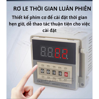 Rơ le thời gian omron dh48s-s 220v, đồng hồ rơ le thời gian dh48s-1z, timer omron dh48s-2z,relay thời gian cao cấp