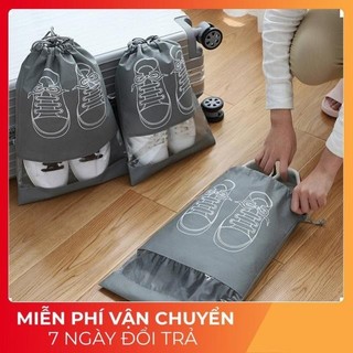 Túi Đựng Giày Dép Có Dây Rút, Bảo Quản Giày Dép, Chống Bụi, Chất Liệu Vải Không Dệt, Có Lớp Nhựa Trong Suốt Tiện