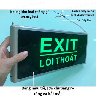 Đèn Exit Thoát Hiểm 2 mặt và 1 mặt, Đèn Led Dạ Quang, biến exit thoát hiểm giá rẻ,biển báo đèn dạ quang Cao Cấp