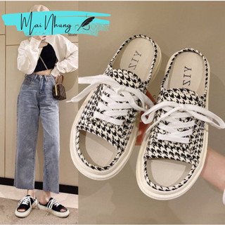 Giày Sục Thể Thao Nữ Hở Mũi Dép Sục Nữ Cực Đẹp Hot Hit Đế Bánh Mì 3cm