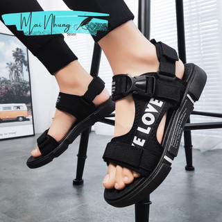Sandal quai ngang nam nữ chuẩn kiểu Hàn Quốc - quai sau tháo rời, lên chân cực đẹp