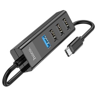 Hub chuyển type c sang nhiều cổng USB 3.0 và 2.0 Hoco HB25 nhỏ gọn truyền dữ liệu và dùng thêm chuột bàn phím -Tốt