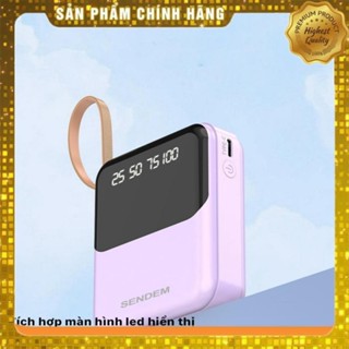  Sạc Dự Phòng Sendem P301 Chính Hãng TECHZONE MALL  10000mAh Tích Hợp 4 Dây Sạc Nhỏ Gọn KINGMEL 
