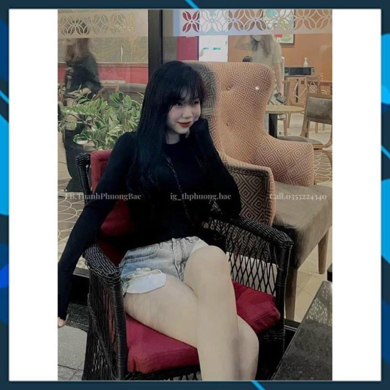 Quần short jean rách túi lòi cực hot QC