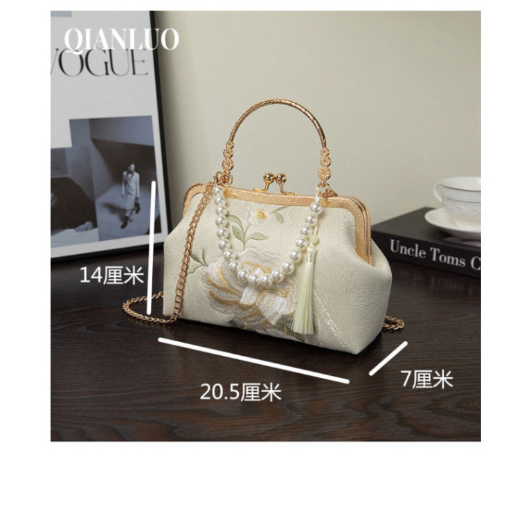 QIANLUO túi cầm tay nữ túi xách tay chéo 2023NEW dành riêng của Nữ Fashion phổ biến Vintage GDJ23B0WJC 48Z231127