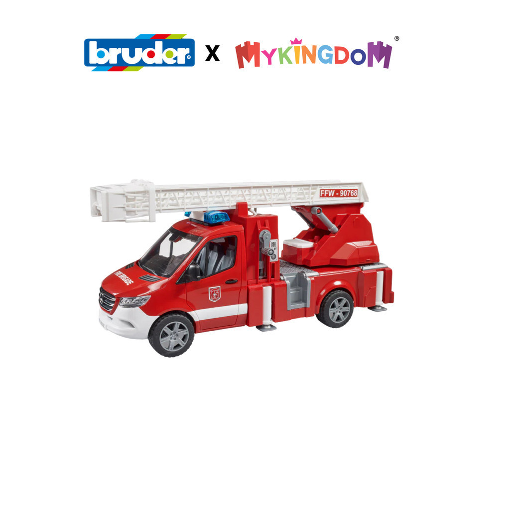 Đồ Chơi BRUDER Xe Cứu Hỏa Mercedes Benz Và Thang Xoay, Hệ Thống Bơm Nước BRU02673