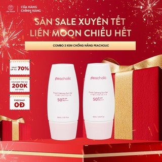 Combo 2 kem chống nắng peach holic dạng sáp nâng tone dành cho da khô