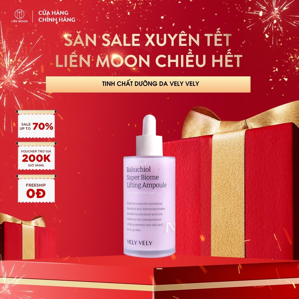Tinh chất Bakuchiol 10000ppm super biome lifting ampoule vely vely - 100ml