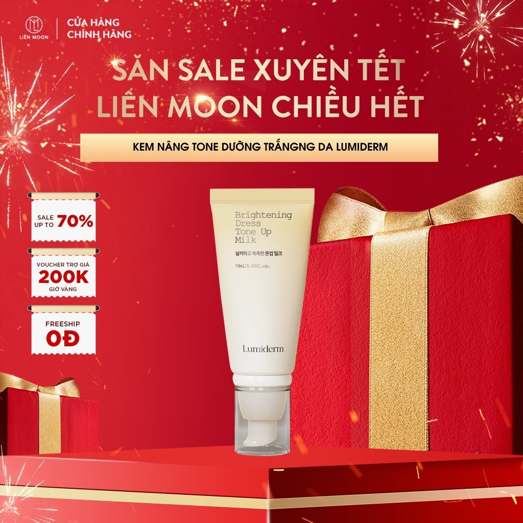 V19 KEM NÂNG TONE LUMIDERM DƯỠNG TRẮNG DA, dùng kết hợp với kem chống nắng 50ml
