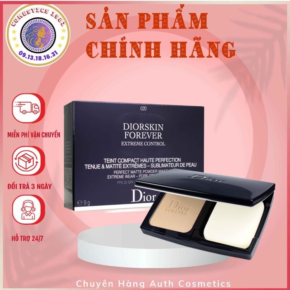 Phấn Phủ Dior Dạng Nén Giúp Làm Mịn, Sáng Da &amp; Kháng Nước Dior Forever Natural Velvet 10g Che Phủ, Kiềm Dầu