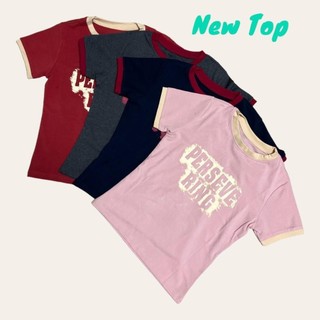 Áo babytee Tay Ngắn Viền Cổ In Chữ - 3532
