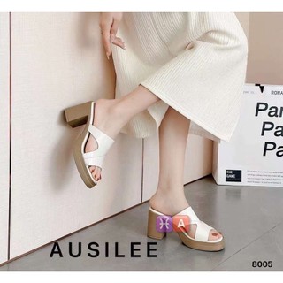 Guốc da thật gót 7cm sz 35-39 fullbox