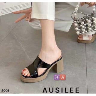 Guốc da thật gót 7cm sz 35-39 fullbox