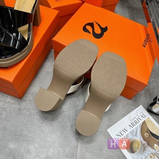 Guốc da thật gót 7cm sz 35-39 fullbox