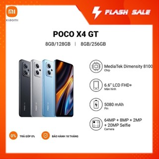 Điện thoại xiaomi poco x4 gt 8+128gb/8+256gb | mediatek dimensity 8100 | sạc nhanh 67w
