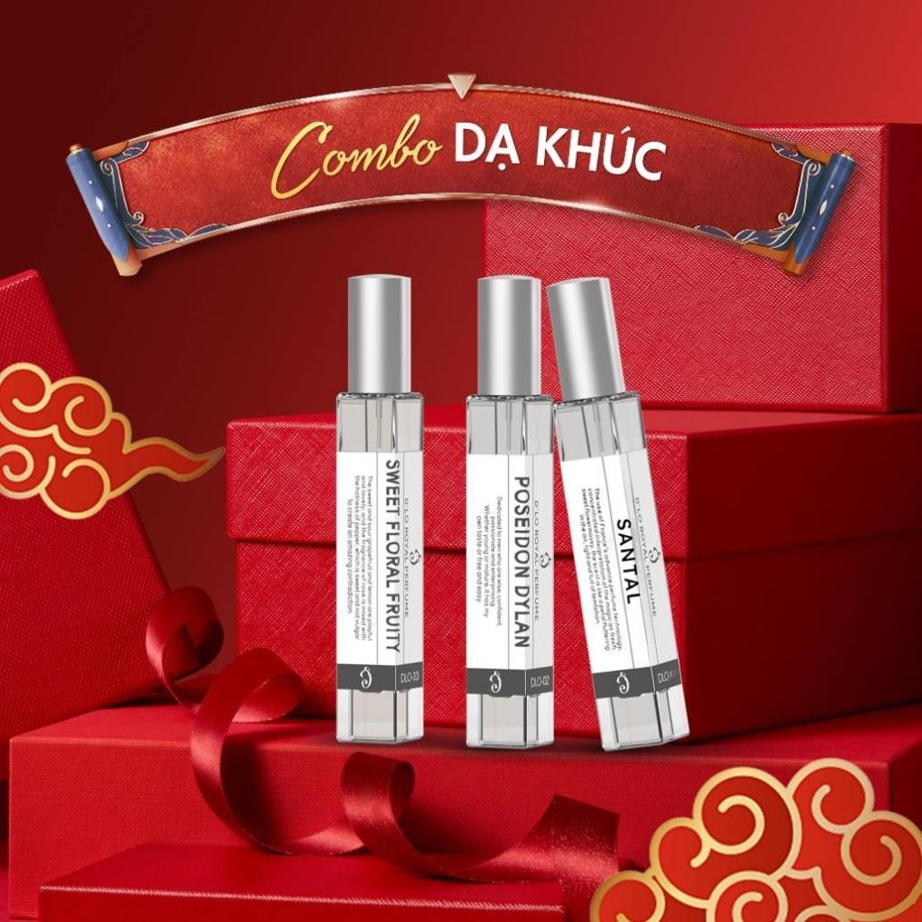 Combo Nước Hoa Nam D'LO BLUE EYES - Mã 33 + 02 + 60 - Nước Hoa Chính Hãng - Nước Hoa Thơm Lâu