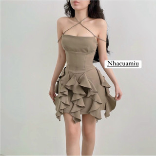 Đầm Body Cúp Ngực Xòe Tua Rua Hàng Thiết Kế CC830 HỎA TỐC
