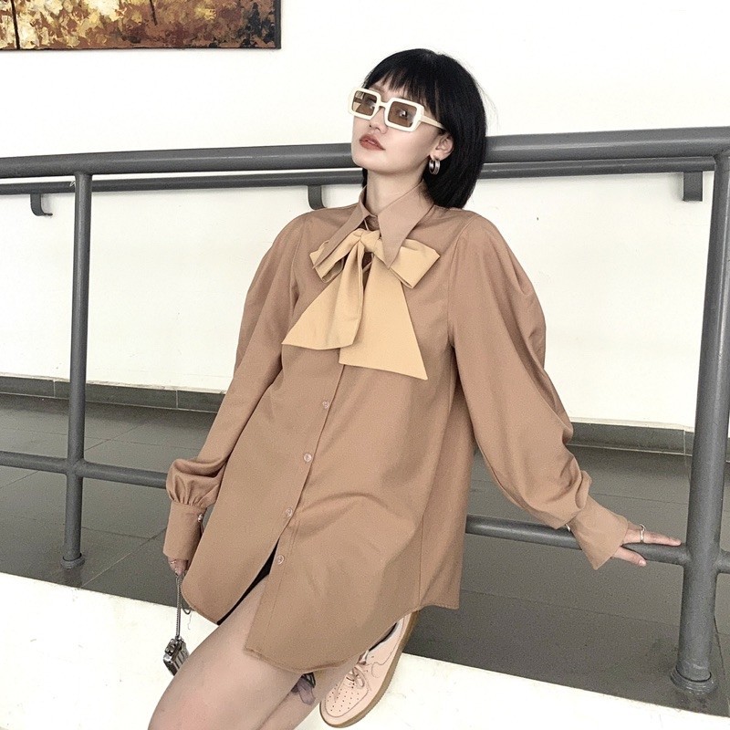 Áo sơ mi dáng váy kèm nơ Alice Blouse - NAYEM