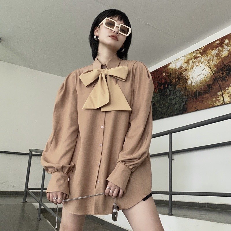 Áo sơ mi dáng váy kèm nơ Alice Blouse - NAYEM