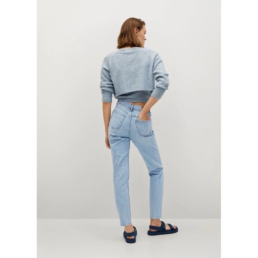 MANGO - Quần Jeans Newmom