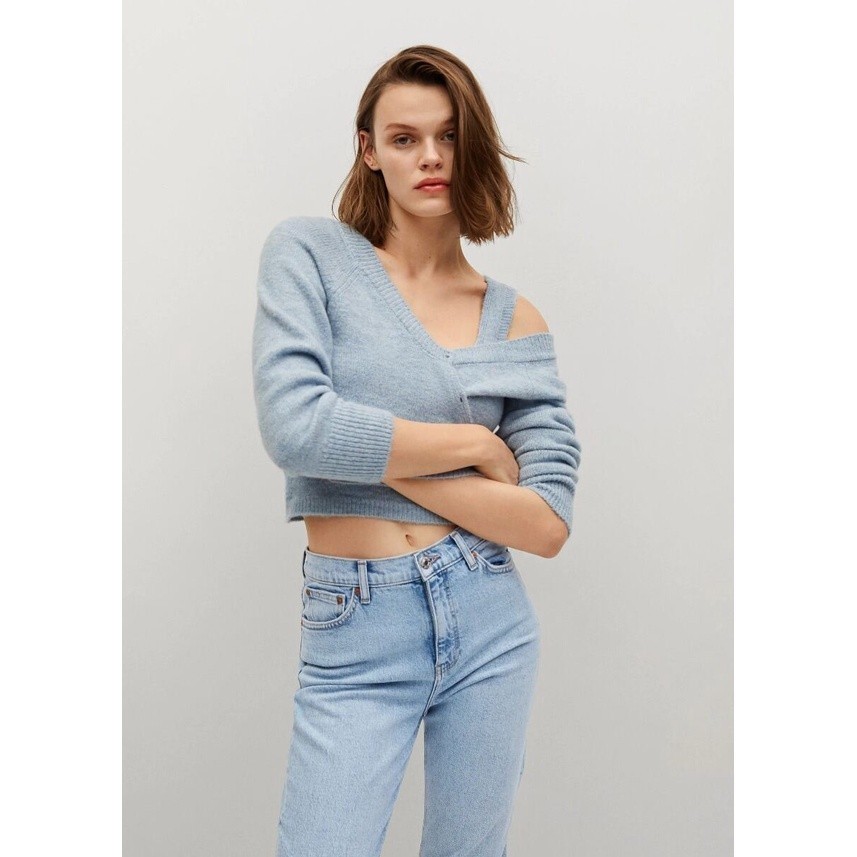 MANGO - Quần Jeans Newmom
