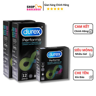 Bộ 2 hộp bao cao su Durex Performa + Tặng 1 hộp bao cao su Durex Performa 3 bao Tổng kho bao cao su Hà Nội