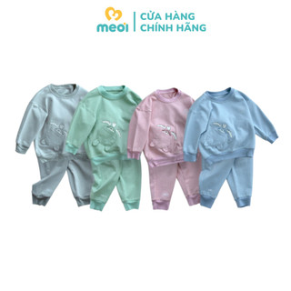 Bộ dài tay cho bé Hrnee nỉ da cá tai thỏ
