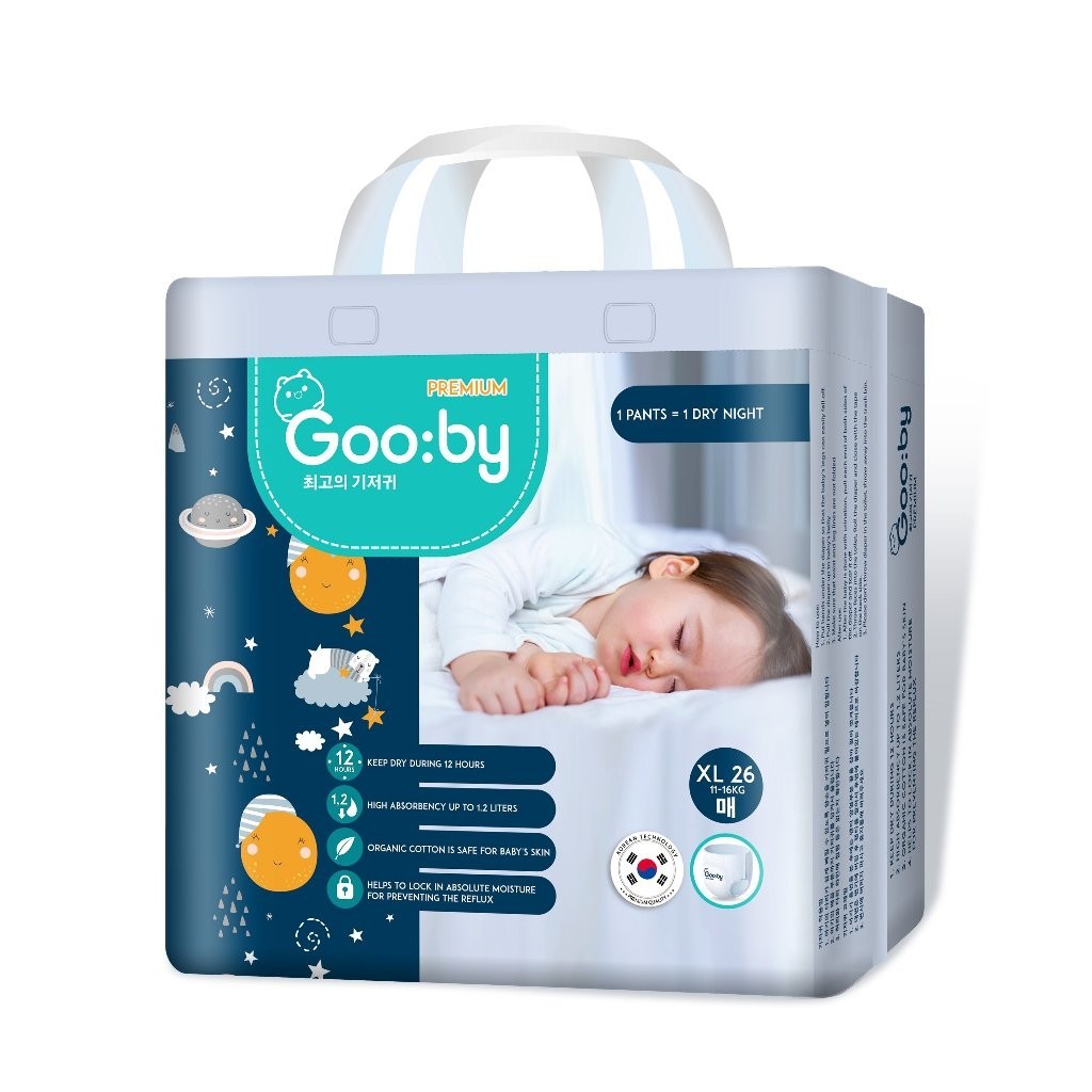 Bỉm quần Gooby Premium, chuyên gia bỉm đêm, chống tràn hiệu quả