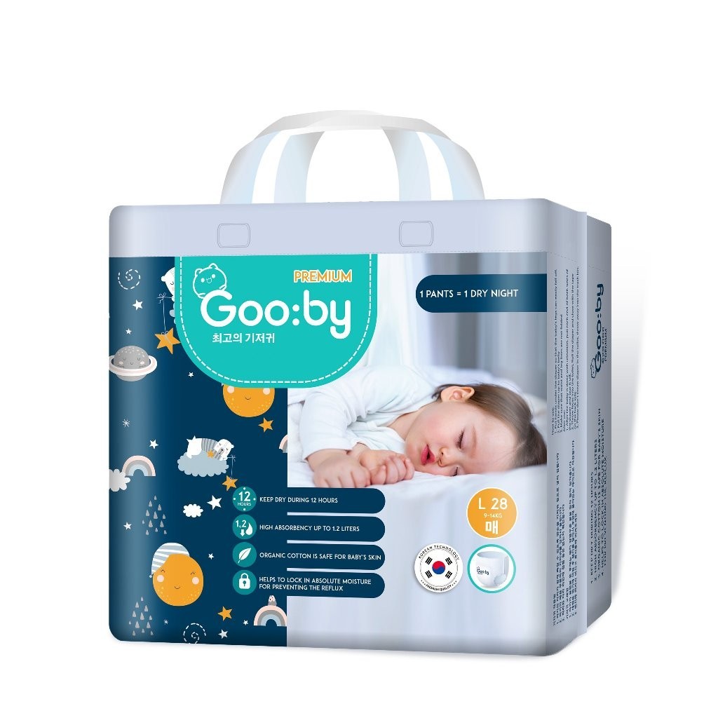 Bỉm quần Gooby Premium, chuyên gia bỉm đêm, chống tràn hiệu quả