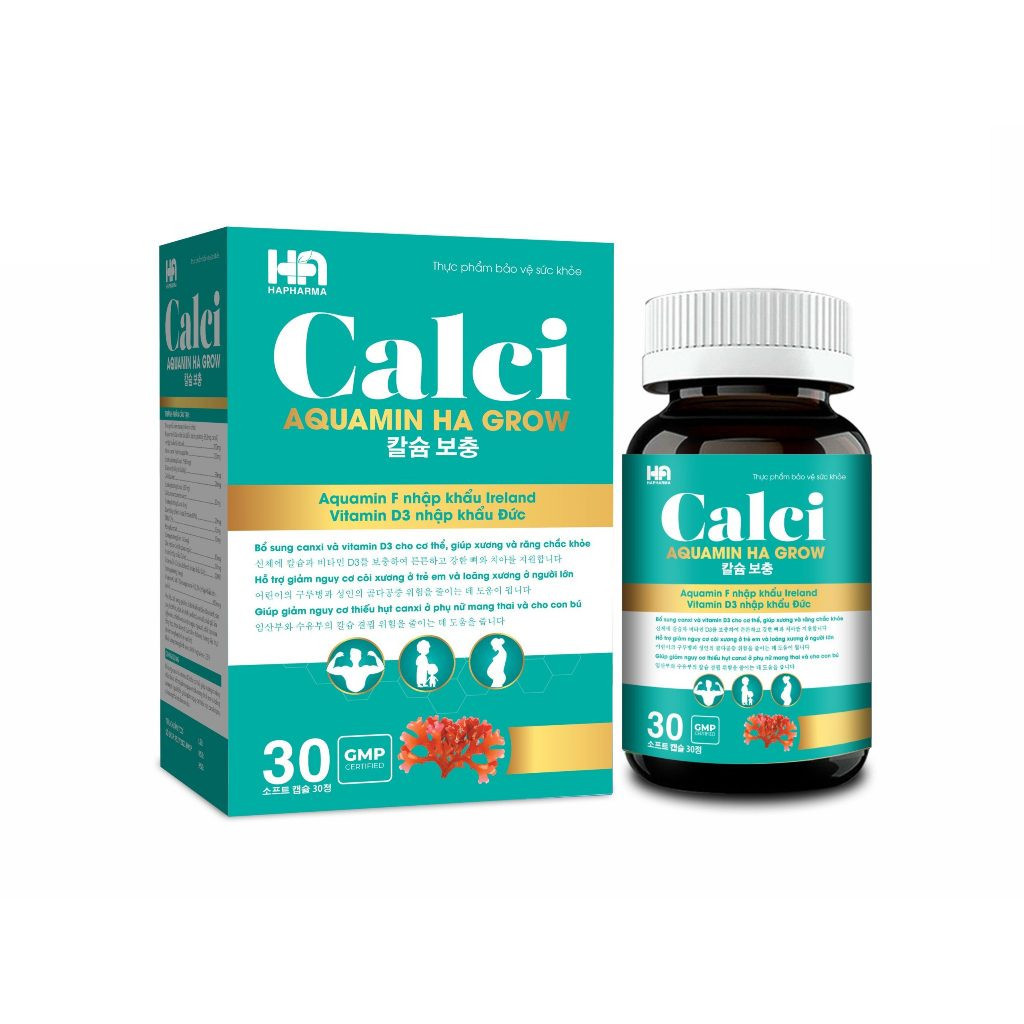 CALCI AQUAMIN HA GROW (Canxi thủy phân – Hộp cứng cao cấp)