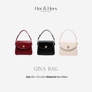 Túi xách nữ Gina Bag kẹp nách, túi đeo chéo 2 dây dáng hộp sz 20cm, chất da mềm Gina - Her & Hers