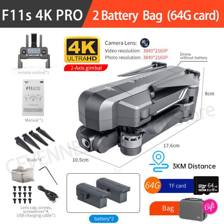 Flycam f22s 3,5Km - F11s 4K Pro 3Km 2021 – Gimbal 2 trục EIS xa 3Km 4K – Chính hãng SJRC - BH 12 tháng | BigBuy360 - bigbuy360.vn