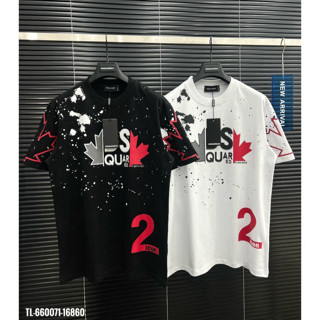 🔥Hot🔥Áo thun DSQUARED2 in hình vẩy sơn thiết kế hot trend Nam nữ New 2024