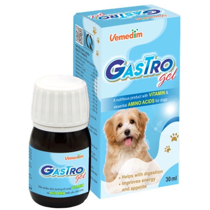 Vemedim Gastro Gel - Gel dinh dưỡng hỗ trợ và hồi phục tiêu hóa cho chó mèo chai 30ml