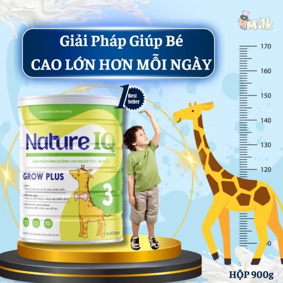 Sữa tăng chiều cao Nature IQ Grow Plus 900g cho bé từ 1 đến 18 tuổi