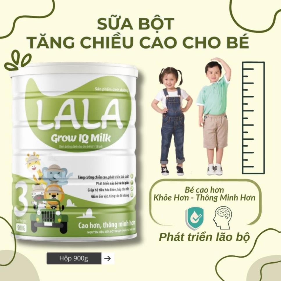 Sữa tăng chiều cao LALA Grow IQ 900g cho bé từ 1 đến 18 tuổi