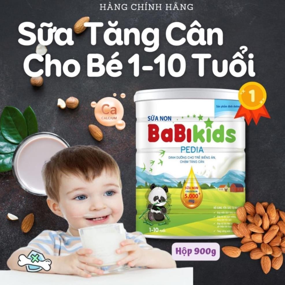 Sữa tăng cân Babikids Pedia 900g cho bé từ 1 đến 10 tuổi