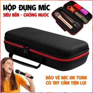  Hộp Mic không dây hộp đựng micro karaoke bảo vệ micro cầm tay chống rơi túi khóa kéo và có tay cầm 