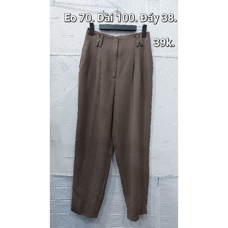 Quần dài nữ eo 60-68cm, dài 91cm và eo 70cm, dài 100cm.