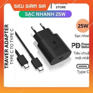 Bộ củ cáp sạc nhanh 25w type c to type c , dùng cho các máy chân type c bảo hành 12 tháng pks
