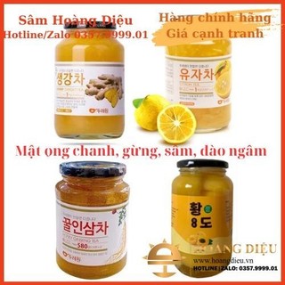 Sâm hoàng diệu - mật ong chanh 1kg, gừng 1 kg, sâm mật ong 580g, đào ngâm 680g dooraone hàn quốc