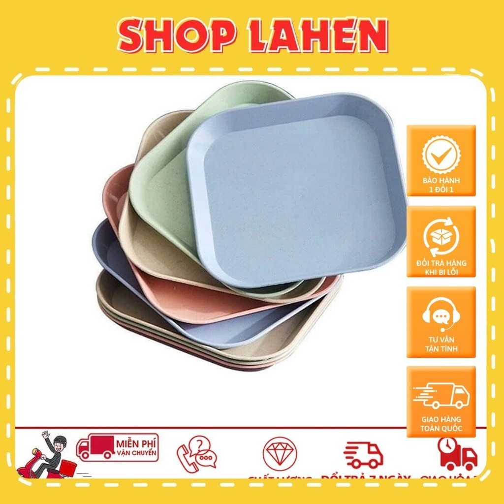 Đĩa vuông lúa mạch (LOẠI 1 ĐĨA VUÔNG)[SET 8 DĨA]