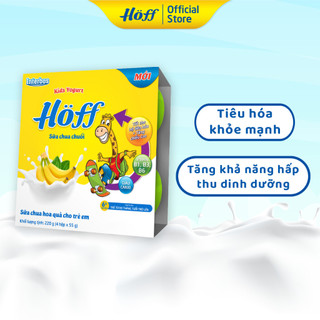Sữa chua hoa quả Hoff vị CHUỐI - 1 LỐC (4 hộp x 55g)